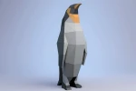 Penguins Digital Template, PDF Paper Craft, Origami, Low poly, Model, Sculpture template