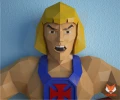 He-Man Papercraft, PDF Template, DIY 3d Model, FanArt, Paper Sculpture, Low Poly, Pepakura Craft, Manualidad