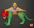 He-Man Papercraft, PDF Template, DIY 3d Model, FanArt, Paper Sculpture, Low Poly, Pepakura Craft, Manualidad