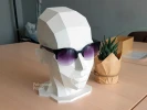 Planar Girl Head: Digital Files for Papercraft. Printable PDF Template. Plane 3d Origami Low Poly Model DIY.