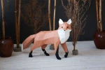 Fox: Digital Files for Papercraft. Printable PDF Template. 3d Origami Low Poly Model DIY.