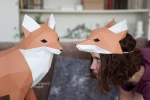 Fox: Digital Files for Papercraft. Printable PDF Template. 3d Origami Low Poly Model DIY.