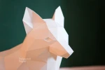 Fox: Digital Files for Papercraft. Printable PDF Template. 3d Origami Low Poly Model DIY.