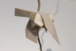 3 Birds: Paper Craft Template for Making Low Poly 3D Table Sculpture of Sparrows. DIY Decor. PDF and DXF pattern