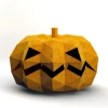 Pumpkin: Digital Files for Papercraft. Printable PDF Template. 3d Origami Low Poly Model DIY.