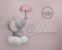 Little Elephant on the Cloud/ DiY Craft/ Template PDF/ Low Poly/ Papercraft/ 3D Elephant/ Origami/ Home decor