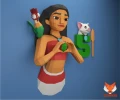 Moana Papercraft, PDF Template, DIY 3d Model, FanArt, Paper Sculpture, Low Poly, Pepakura Craft, Manualidad