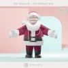 Low Poly Santa Claus 3, Papercraft Santa Claus, PDF Template, Paper Sculpture, Pepakura,