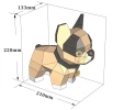 Cute Bulldog Stand Pose Paper Sculpture,Printable PDF template,Handmade Cute Dog Figurine Papercraft,3D puzzle,Low Poly ,DIY Teens Gift