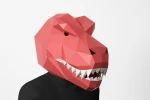 T-Rex Mask, Perfect Tyrannosaurus Mask Design PDF Template, Dinosaur mask, Costume diy, Halloween maske, Polygonal Paper Art