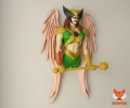 Hawkgirl, DC Universe Papercraft, PDF Template, DIY 3d Model, FanArt, Paper Sculpture, Low Poly, Pepakura Craft, Manualidad