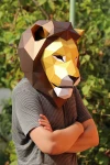 Lion Mask Papercraft PDF Template, DIY low poly mask, Lion King, Lion pattern, Paper Craft Template, Papermask, 3d mask, Paper Art, Costume,