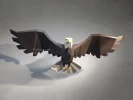 Eagle: Digital Files for Papercraft. Printable PDF Template. 3d Origami Low Poly Model DIY.