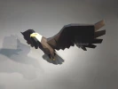 Eagle: Digital Files for Papercraft. Printable PDF Template. 3d Origami Low Poly Model DIY.