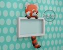 Red Panda Shadow Box/ DiY Craft/ Template PDF/ Low Poly/ Papercraft/ 3D Panda Red/ Origami/ Home decor