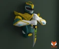 Green Ranger, Power Ranger Papercraft, PDF Template, DIY 3d Model, FanArt, Paper Sculpture, Low Poly, Pepakura Craft, Manualidad