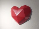 Heart: Digital Downloadable PDF File for Making Model from Paper in Papercraft Technique. SVG file for cricut and silhouette included.