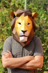 Lion Mask Papercraft PDF Template, DIY low poly mask, Lion King, Lion pattern, Paper Craft Template, Papermask, 3d mask, Paper Art, Costume,