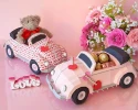 Pink Convertible Box/ Candy Box/ DiY Craft/ Template PDF/ Low Poly/ Papercraft/ 3D Vintage Car/ Origami/ Home decor Pink Convertible Box/ Candy Box/ DiY Craft/ Template PDF/ Low Poly/ Papercraft/ 3D Vintage Car/ Origami/ Home decor