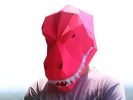 T-Rex Mask, Perfect Tyrannosaurus Mask Design PDF Template, Dinosaur mask, Costume diy, Halloween maske, Polygonal Paper Art