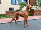 Whippet: Digital Files for Papercraft. Printable PDF Template, SVG Drawings for Plotter. 3d Origami Low Poly Model DIY