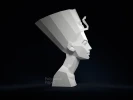 Nefertiti Bust: Digital Files for Papercraft. Printable PDF Template. 3d Origami Low Poly Model DIY.