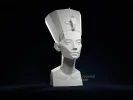 Nefertiti Bust: Digital Files for Papercraft. Printable PDF Template. 3d Origami Low Poly Model DIY.