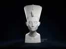 Nefertiti Bust: Digital Files for Papercraft. Printable PDF Template. 3d Origami Low Poly Model DIY.