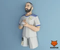 Karim Benzema Papercraft, PDF Template, DIY 3d Model, FanArt, Paper Sculpture, Low Poly, Pepakura Craft, Manualidad