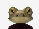 DIY Toad Mask Template, Paper Craft, DIY Printable Mask, Instant Pdf Download, 3D Low Poly Mask, Frog Mask, Cute DIY Gift Idea