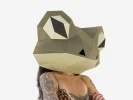 DIY Toad Mask Template, Paper Craft, DIY Printable Mask, Instant Pdf Download, 3D Low Poly Mask, Frog Mask, Cute DIY Gift Idea