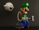 Luigi Mansion, DIY, Papercraft, PDF, Low Poly, 3D model, Craft, Paper, Mario, Switch, Game Cube, Room Decor