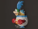 Larry Koopa, Wall Papercraft PDF, DIY, Low Poly Paper, Papercraft, 3D, Room, Wall Decor, Nes, Snes, Videogames.