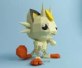 Mewth, DIY, Papercraft, Low Poly, 3D model, Pokemon, Series, Tv, Animation, Anime, Room Decor