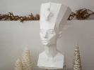 Nefertiti Bust: Digital Files for Papercraft. Printable PDF Template. 3d Origami Low Poly Model DIY.