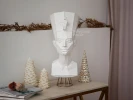 Nefertiti Bust: Digital Files for Papercraft. Printable PDF Template. 3d Origami Low Poly Model DIY.