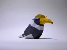 Toucan, Hornbill, Minimal Birds, Make your own Bird 3D Papercraft, diy gift paper model, 3d Origami Bird decor