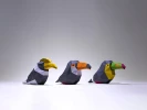 Toucan, Hornbill, Minimal Birds, Make your own Bird 3D Papercraft, diy gift paper model, 3d Origami Bird decor
