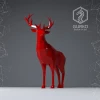 Red Deer Papercraft, Pdf, Gurko, Pepakura, Template, 3D Origami, Paper Sculpture, Low Poly, DIY Craft