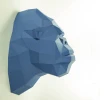 Gorilla Head Paper Craft, Digital Template, Origami, PDF Download DIY, Low Poly, Trophy, Sculpture, 3D Model, wall Decor