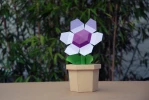 Pot Flower 3D Decor Low poly Papercraft, DIY, PDF