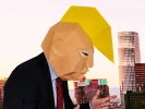 Donald Trump Mask, Politician Mask With Mohawk, 3D Paper Craft Template, Halloween Mask, Printable Low Poly Paper Mask, Instant Pdf Download