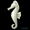 Seahorse 3D Decor Low poly Papercraft, DIY, PDF