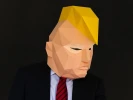 Donald Trump Mask, Politician Mask With Mohawk, 3D Paper Craft Template, Halloween Mask, Printable Low Poly Paper Mask, Instant Pdf Download