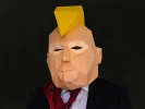 Donald Trump Mask, Politician Mask With Mohawk, 3D Paper Craft Template, Halloween Mask, Printable Low Poly Paper Mask, Instant Pdf Download