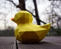 Be The Paper-Duck. not rubber duck. Low poly sculpture PDF for Paper craft.