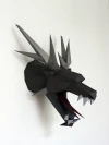 Be The Dragon head!! | Paper craft | Paper trophy | Low poly | Doll | 3D Polygon sculpture | PDF download DIY