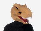 Dinosaur Mask, Halloween Mask, 3D Paper Craft Template, T-Rex Mask, Tyrannosaurus Rex, Printable Paper Mask, Instant Pdf Download, Low Poly