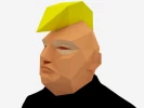 Donald Trump Mask, Politician Mask With Mohawk, 3D Paper Craft Template, Halloween Mask, Printable Low Poly Paper Mask, Instant Pdf Download