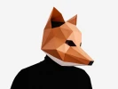 Fox Mask, DIY Printable Animal Mask, Papercraft Template, Instant Pdf Download, Low Poly Masks, Origami Fox, Lapa Studios, Animal Face Mask